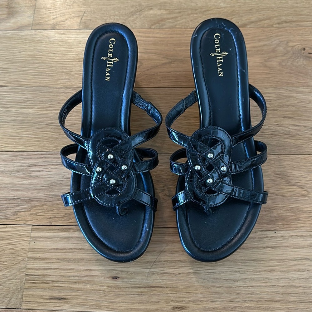 Cole Haan black patent shoes